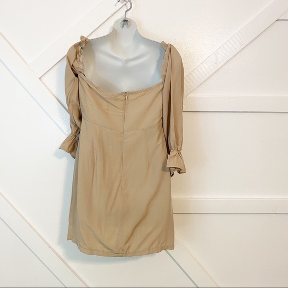 PLT Bardot Corset Woven Bodycon Mini Dress Sz 6 - Picture 5 of 8